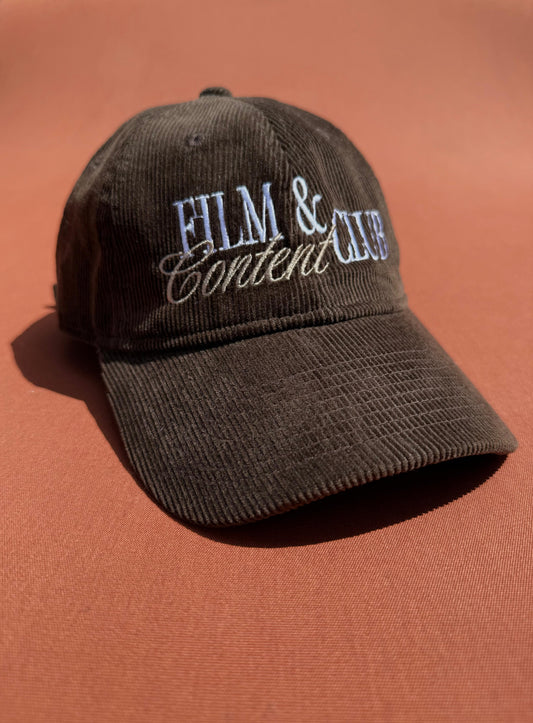 FILM & CONTENT CLUB CAP – Mocha Corduroy Edition